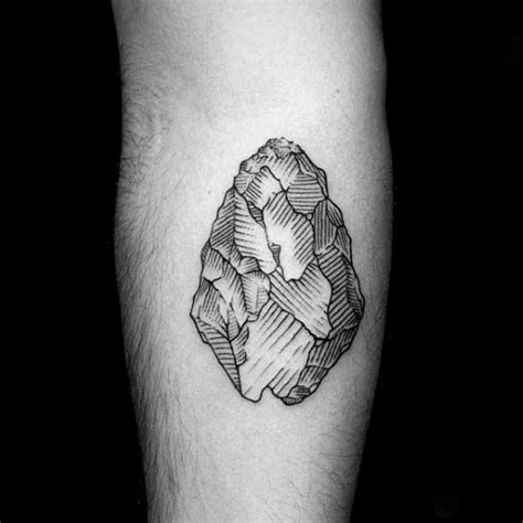 art rock tattoo|realistic stone tattoo.